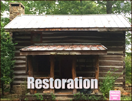 Historic Log Cabin Restoration  Piedmont, Alabama
