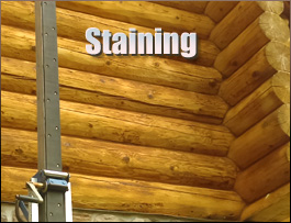  Piedmont, Alabama Log Home Staining